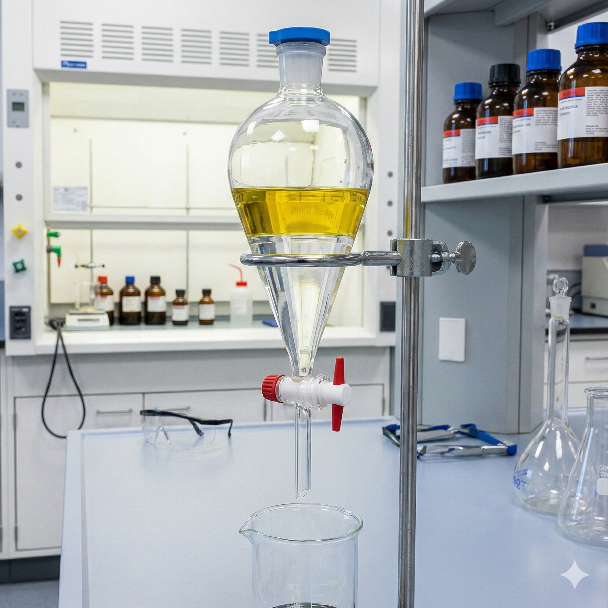 Glass Conical Separatory Funnel