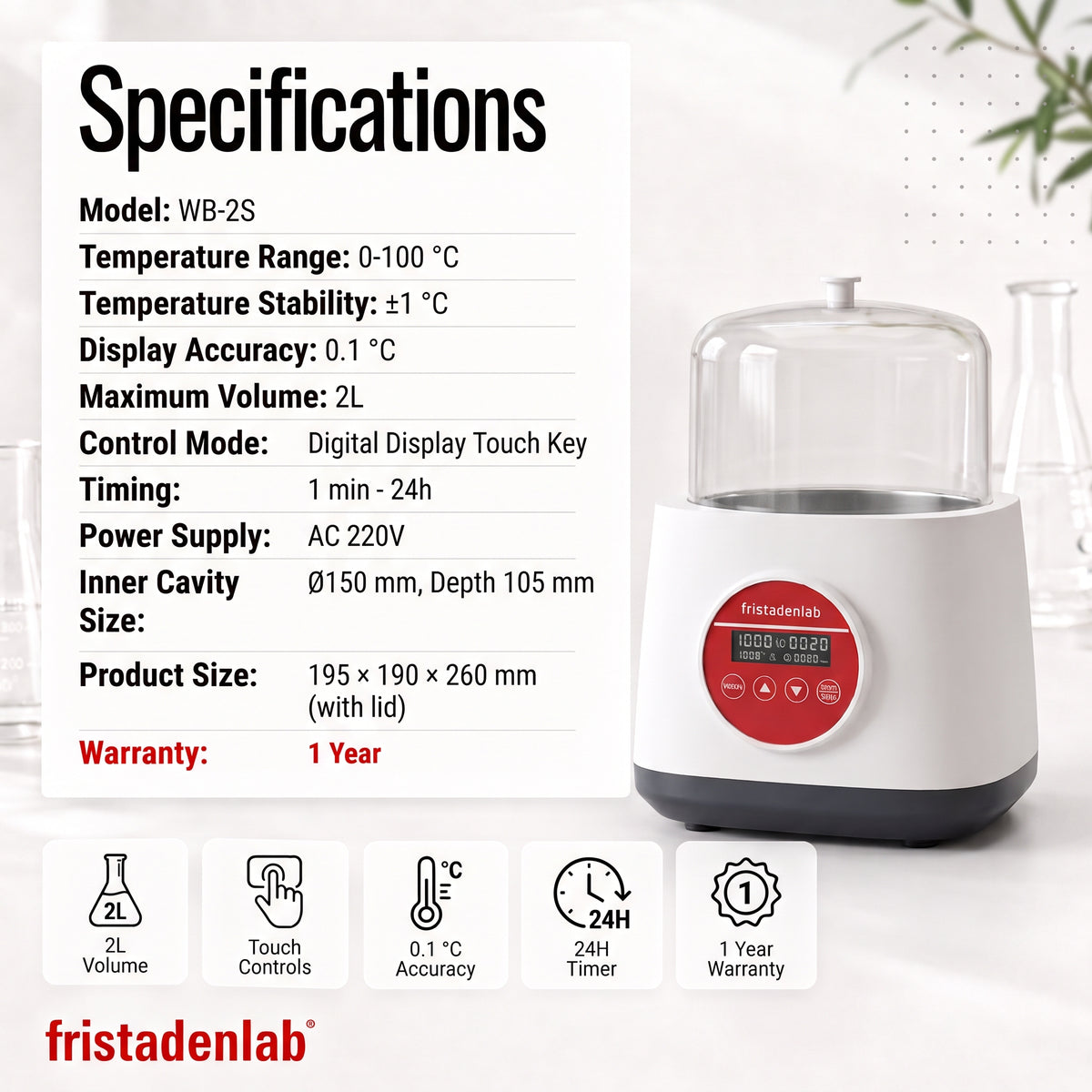 Fristaden Lab Digital Water Bath