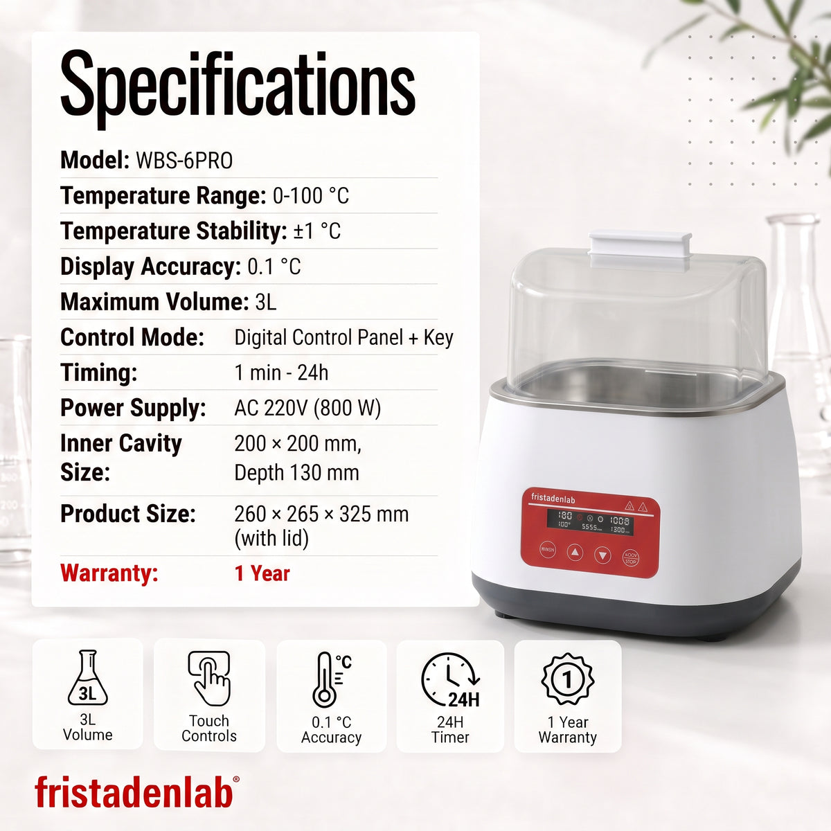 Fristaden Lab Digital Water Bath