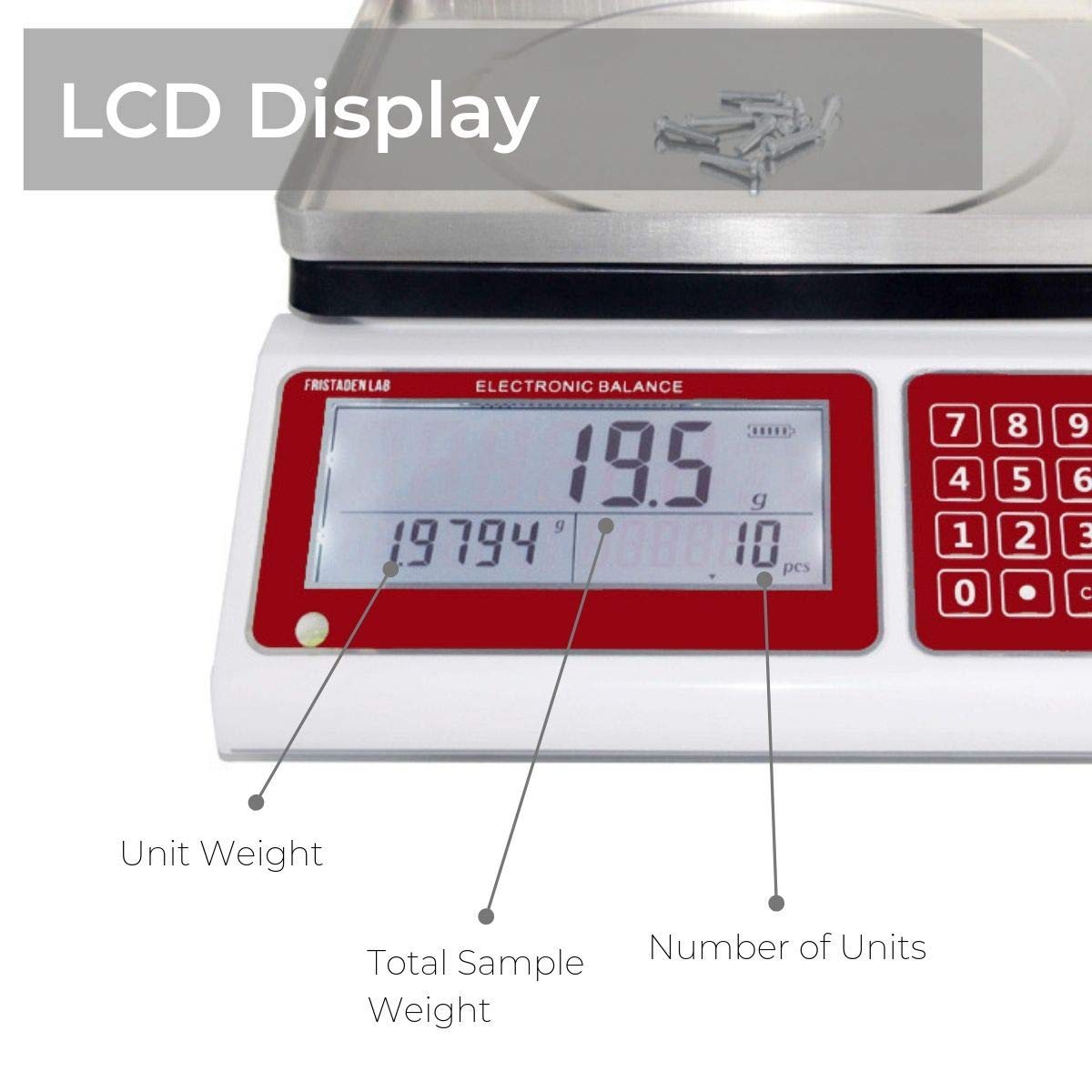 Fristaden Lab Counting Scale | 30kg x 0.5g - Fristaden Lab