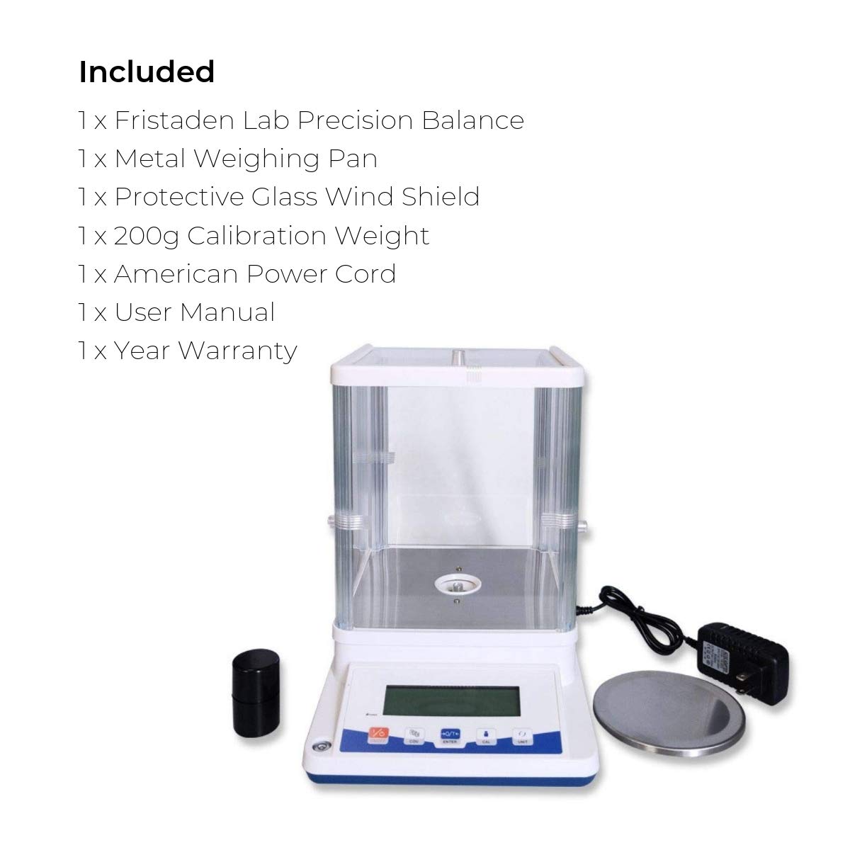 Digital Analytical Balance | 100g x 1mg | 600g x 10mg - Fristaden Lab