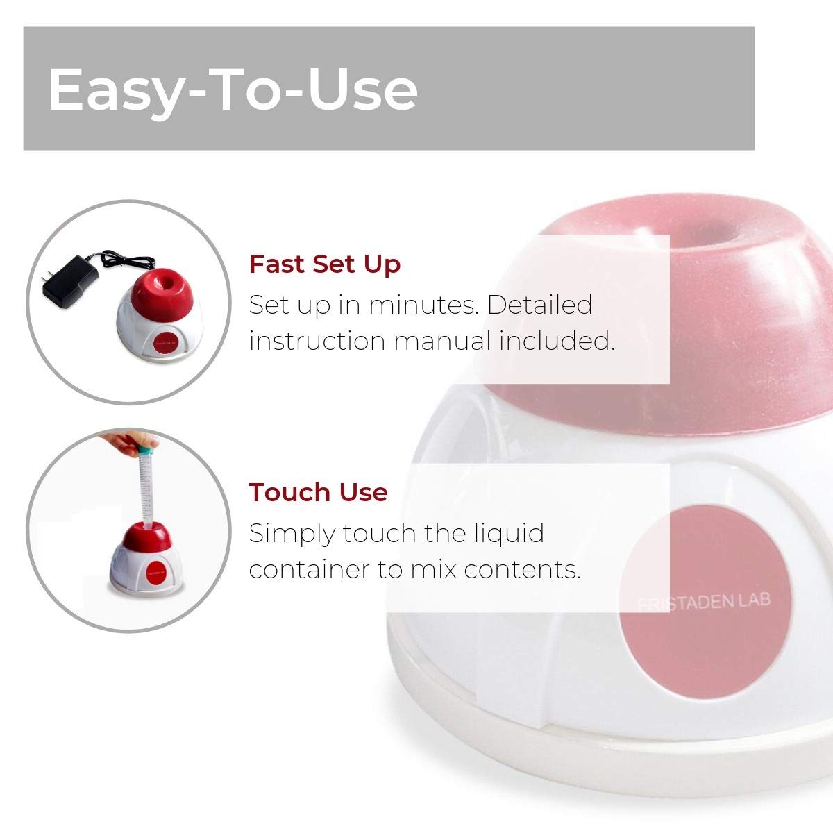 Fristaden Lab Vortex Mixer 50mL (Red) - Fristaden Lab