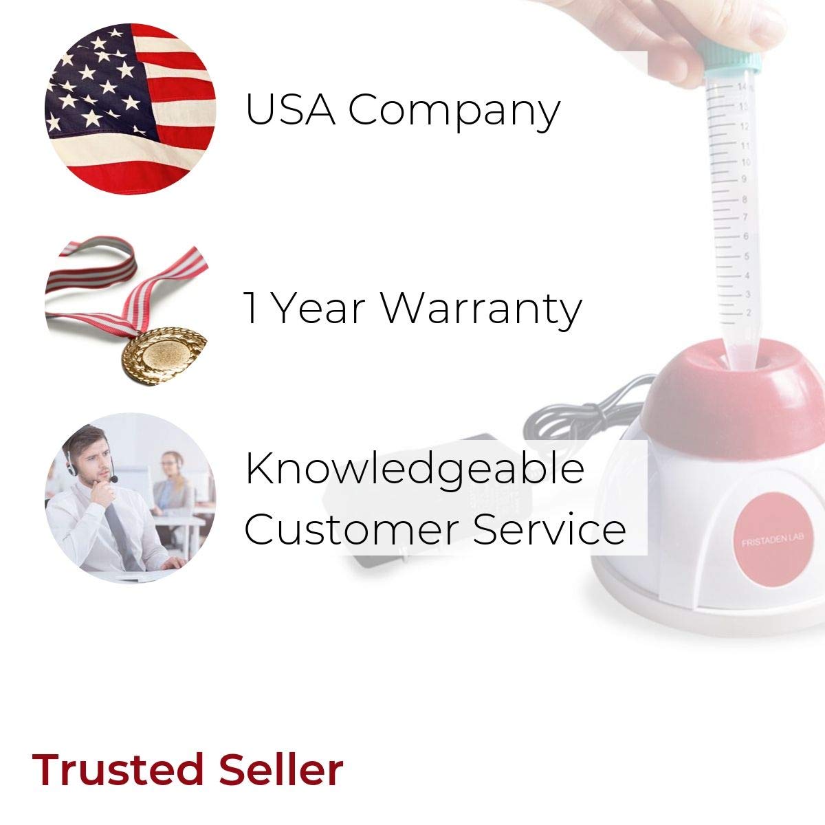 Fristaden Lab Vortex Mixer 50mL (Red) - Fristaden Lab