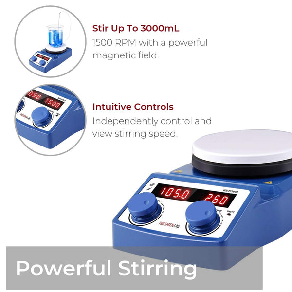 ONiLAB 5 inch Scale Magnetic Hotplate Stirrer, White/Dark Blue (8050221010)
