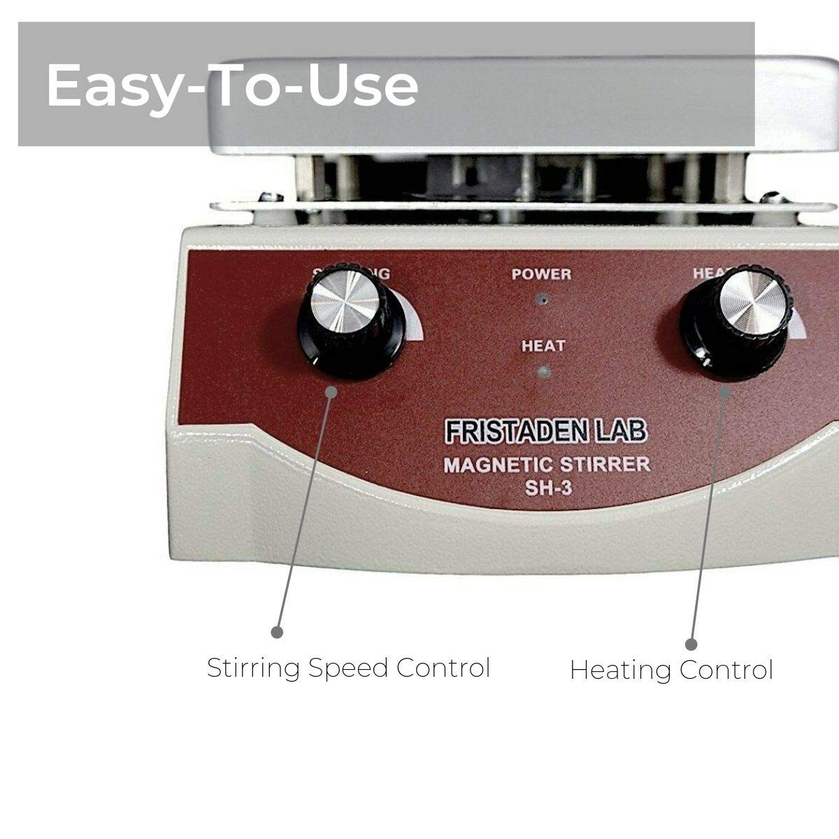 Fristaden Lab SH-3 Analog Hot Plate Magnetic Stirrer, 3L, 100-1600 rpm, 350°C - Fristaden Lab